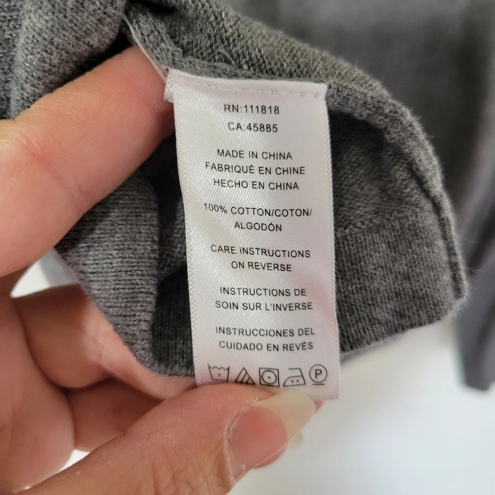 MICHAEL Michael Kors Gray Half Zip Pullover Sweater Size L
